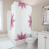 Rideaux De Douche Lotus rose arc-en-ciel (En situation)