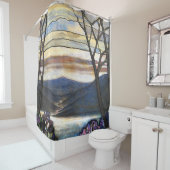 Rideaux De Douche Louis Comfort Tiffany - Vitrail 4 Magnolias (En situation)