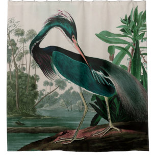 Rideaux De Douche Louisiana Heron Birds of America Audubon Imprimer