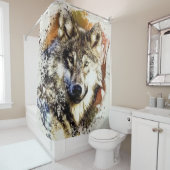 Rideaux De Douche Loup (En situation)