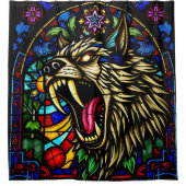 Rideaux De Douche Loup-garou coloré (Devant)