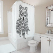 Rideaux De Douche Loup inspiré avec Dreamcatcher (En situation)