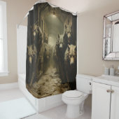 Rideaux De Douche Loups effrayants (En situation)