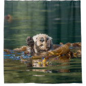 Rideaux De Douche Loutre de mer de ondulation (Devant)