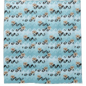 Rideaux De Douche Loutres de mer montant les vagues (Devant)