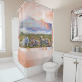 Rideaux De Douche Louveteaux "CHANSON DES TROIS FLEURS" (En situation)