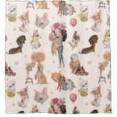 Rideaux De Douche Love Dogs (Devant)