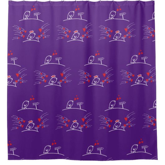 Rideaux De Douche LOVE ECHO - Comic Birds Tweetlercools 2 (Devant)