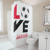Rideaux De Douche Love soccer (En situation)
