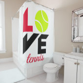 Rideaux De Douche Love tennis (En situation)