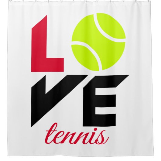 Rideaux De Douche Love tennis (Devant)