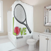 Rideaux De Douche Love tennis (En situation)