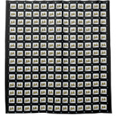 Rideaux De Douche Lovebirds cerisier carré noir (Devant)