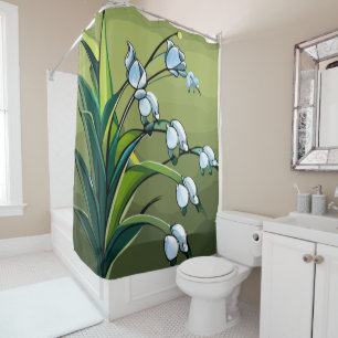 Rideaux De Douche Lovely Lily : Dance délicate de la sérénité printa