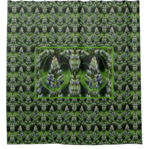 Rideaux De Douche Lovely Lupine Abstrait Floral Art