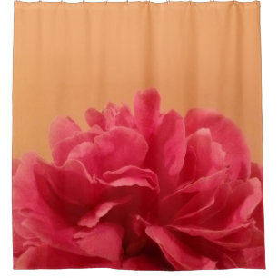 Rideaux De Douche Lovely Melon Orange Hot rose Floral