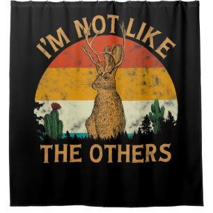 Rideaux De Douche Lover style Sunset Cactus Jackalope Rabbit