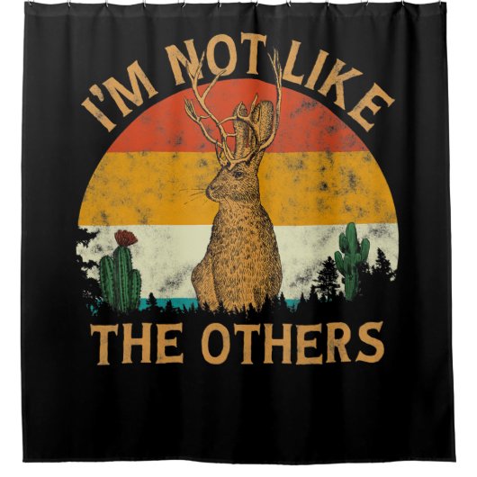 Rideaux De Douche Lover style Sunset Cactus Jackalope | Rabbit (Devant)