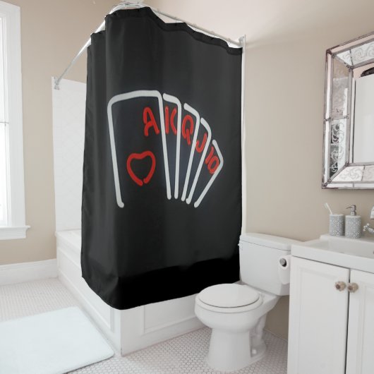 Rideaux De Douche Lucky Royal Flush (En situation)