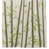 Rideaux De Douche Lumière Plante en bambou vert naturel (Devant)