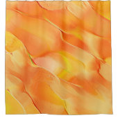 Rideaux De Douche Lumière sculptée en jaune et orange (Devant)