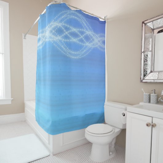 Rideaux De Douche Lumières bleues (En situation)