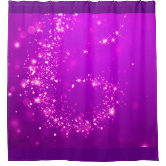 Rideaux De Douche Lumières scintillantes violet + vos idées (Devant)