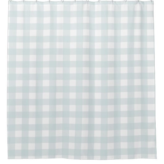 Rideaux De Douche Lumineuse Poudre Bleue Ferme Buffalo Check Plaid (Devant)