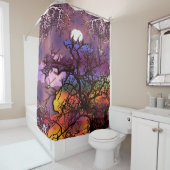 Rideaux De Douche Lune dans les arbres...... (En situation)