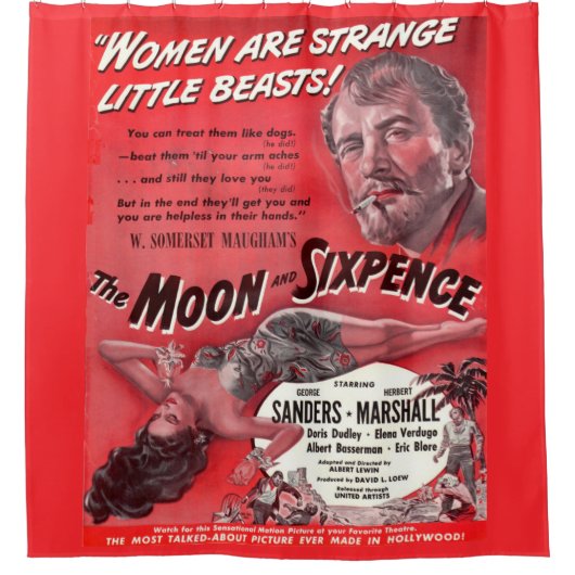 Rideaux De Douche Lune et six pence (Devant)