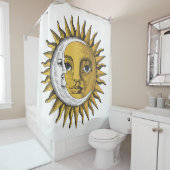 Rideaux De Douche Lune et soleil - Jour et Nuit (En situation)