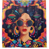 Rideaux De Douche Lunettes de soleil et Sass (Devant)