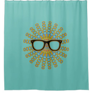 Rideaux De Douche Lunettes Nerd ensoleillées + votre backgr. & idées