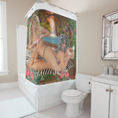 RIDEAUX DE DOUCHE LUTTE À LA DEMIÈRE JUNGLE 2 (En situation)