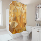 Rideaux De Douche Luxe design moderne or polygone arrière - plan 3d (En situation)