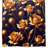 Rideaux De Douche Luxe Gold Boho Rose Collection moderne (Devant)