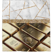 Rideaux De Douche Luxe Gold Intérieur Marbre Parties scintillant Dou (Devant)