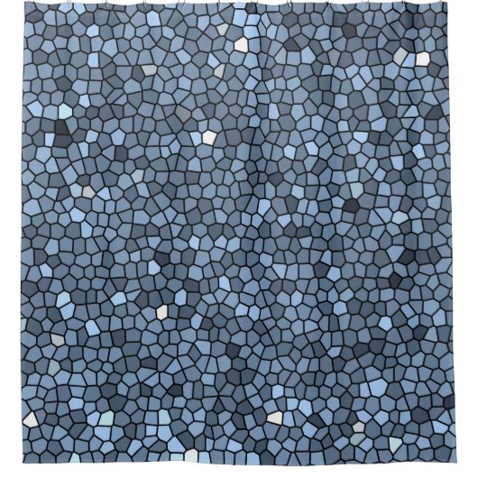 Rideaux De Douche Luxe Vitrage Bleu Argent (Devant)