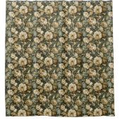 Rideaux De Douche Luxury Green Gold Curtain Modern Botanical Style (Devant)