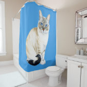 Rideaux De Douche Lynx Point Siamese Chat (En situation)