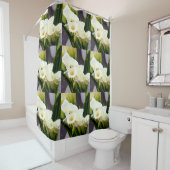 Rideaux De Douche lys de kala blancs (En situation)