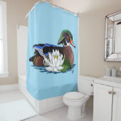 Rideaux De Douche Lys d'eau de canard de bois (En situation)