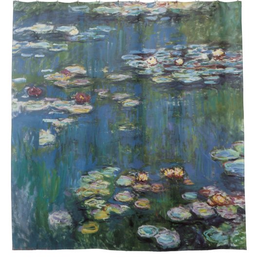 Rideaux De Douche Lys d'eau de Claude Monet, peintre impressionniste (Devant)