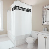 Rideaux De Douche M. et Mme Sheffey sur ruban noir 9602 (En situation)