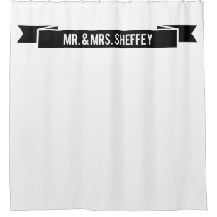 Rideaux De Douche M. et Mme Sheffey sur ruban noir 9602