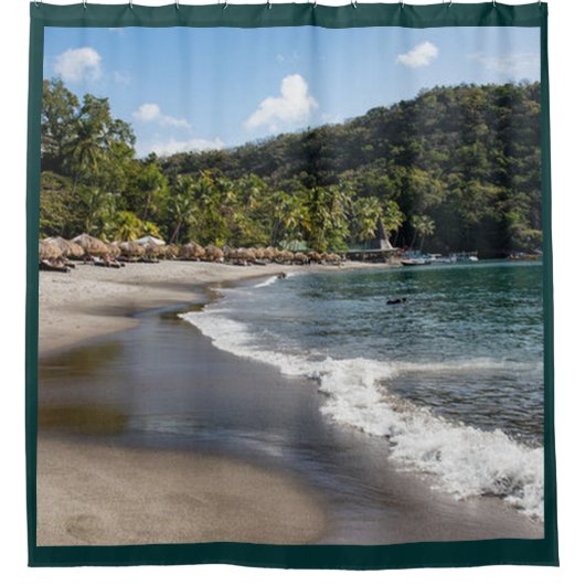 RIDEAUX DE DOUCHE MA CÔTE ET MON BATEAU 2 (Devant)