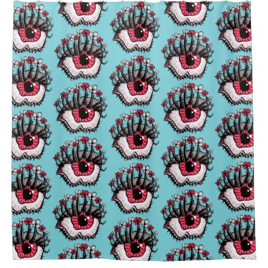 Rideaux De Douche Macabre Eye Melt Déplaisant Psychedélique Dark Art (Devant)