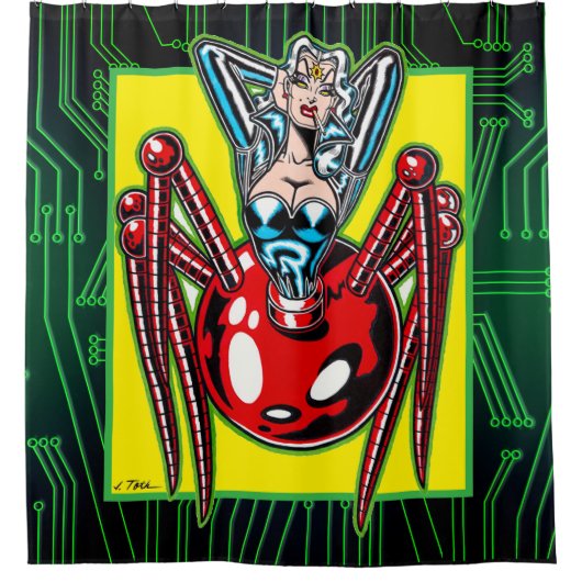 Rideaux De Douche Madam Mechanism™/Mecha Araignée (Devant)