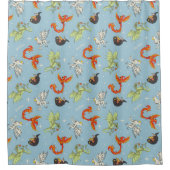 Rideaux De Douche Magical Creatures Vintage Pattern (Devant)