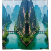 Rideaux De Douche Magical Karst River Serenity" (Devant)